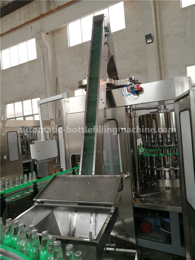 6000BPH Glass Bottle Filling Machine PLC Control System For Lemon / Sugarcane Juice