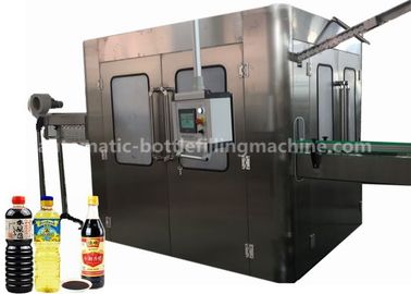 Vinegar / Soy Sauce Plastic Bottle Filling And Capping Machine , Oil Bottling Equipment 3000BPH