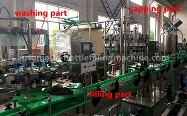 Energy Drink Glass Bottle Filling Machine 220V / 380V Voltage For Small Scale Beverage Factory