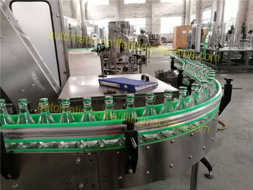 Non Gas Liquid Glass Bottle Filling Machine High Automatization Hot Filling Labeling Line