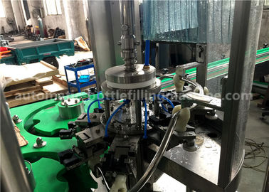 5.88KW Small Rinsing Filling Capping Machine , Normal Pressure Liquid Filling Equipment