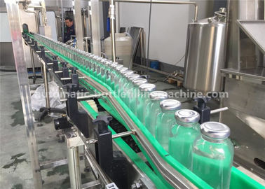 Rotary Milk Tea / Juice / Coffee Drink Glass Bottle Filling Machine , Glass Bottle Packing Machine