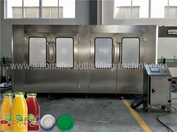CE ISO Glass Bottle Filling Machine , Automatic Industrial Juice Making Machine