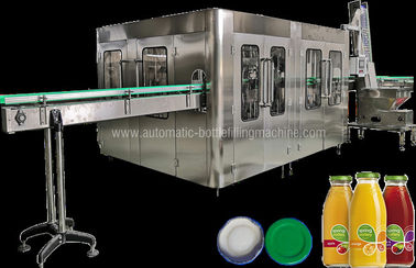 Automatic Juice Flavor Glass Bottle Filling Machine , Water Bottling Equipment / Line