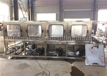 3.8KW Bottle Washing Filling Capping Machine / 20 Liter Jar Mineral Water Plant