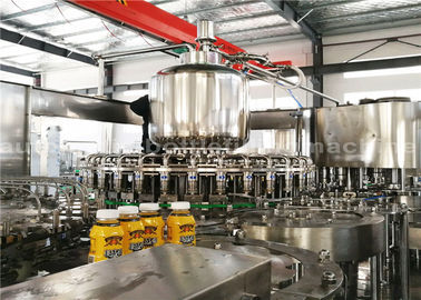 PLC Washing Capping Juice Bottle Filling Machine 3 Phase For 500ML Plastic Bottles