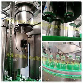 Non Gas Liquid Glass Bottle Filling Machine High Automatization Hot Filling Labeling Line