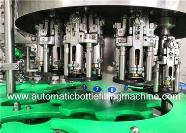 Auto Carbonated Soft Drink Filling Machine , Glass Bottle Machine High Speed