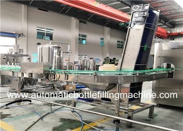 Auto Carbonated Soft Drink Filling Machine , Glass Bottle Machine High Speed