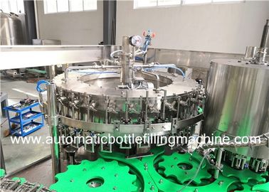 Auto Carbonated Soft Drink Filling Machine , Glass Bottle Machine High Speed